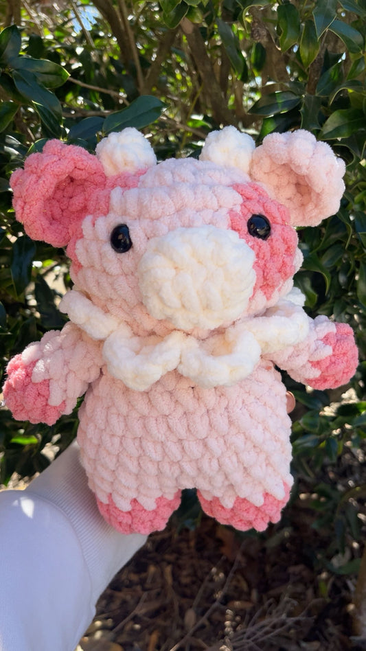 Little Cow Plushie (Pink Daisy)